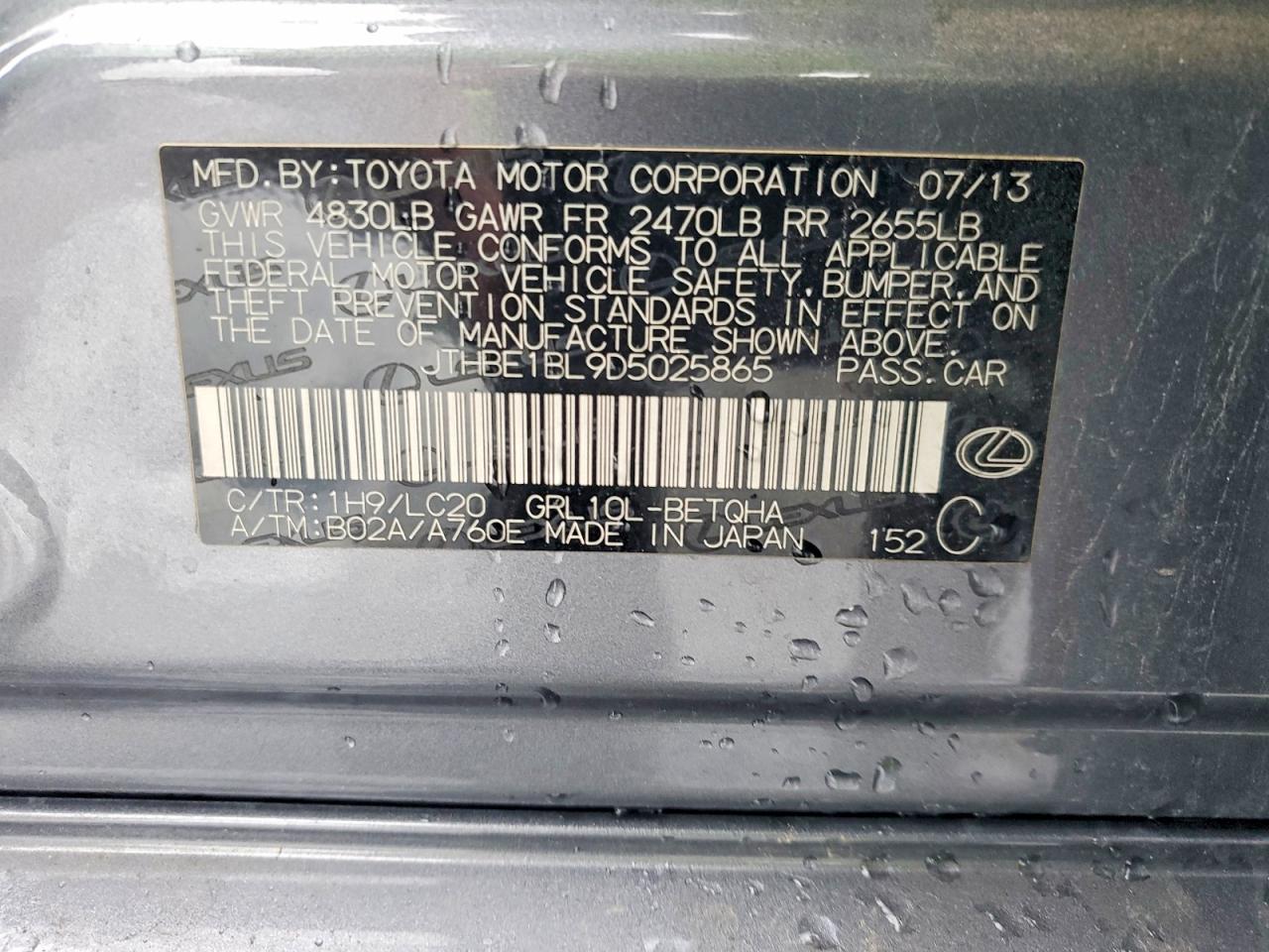 2013 Lexus Gs 350 Base