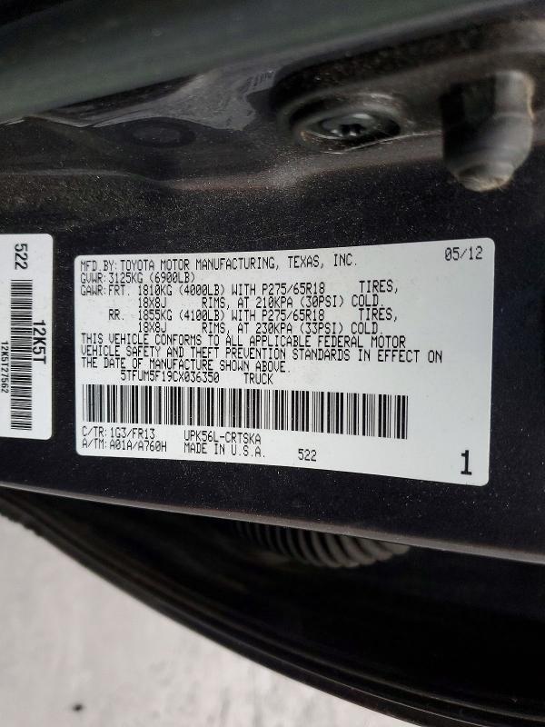 2012 Toyota Tundra Grade