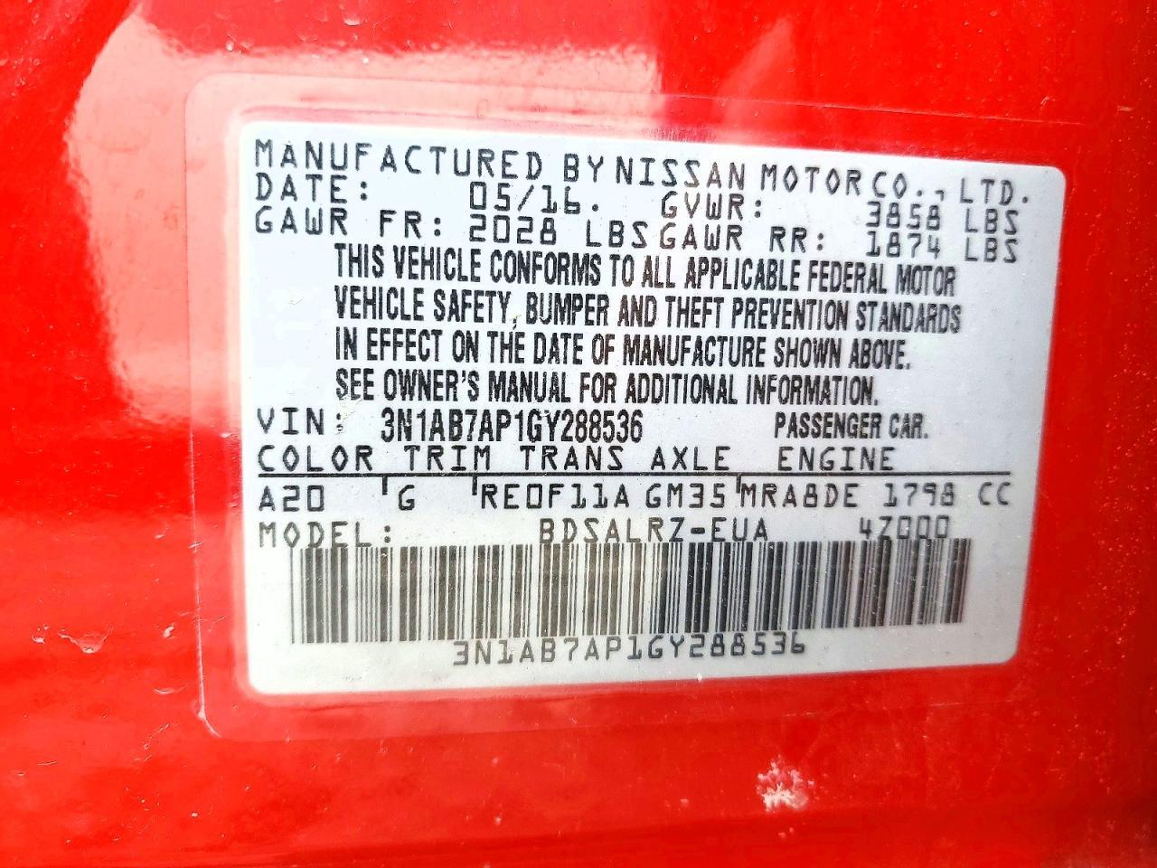 2016 Niss Sentra
