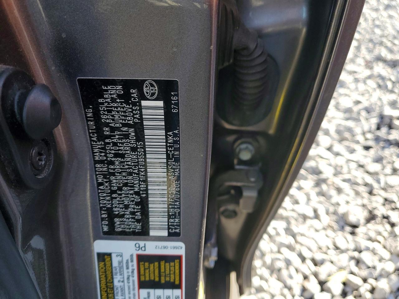 2015 Toyota Camry le