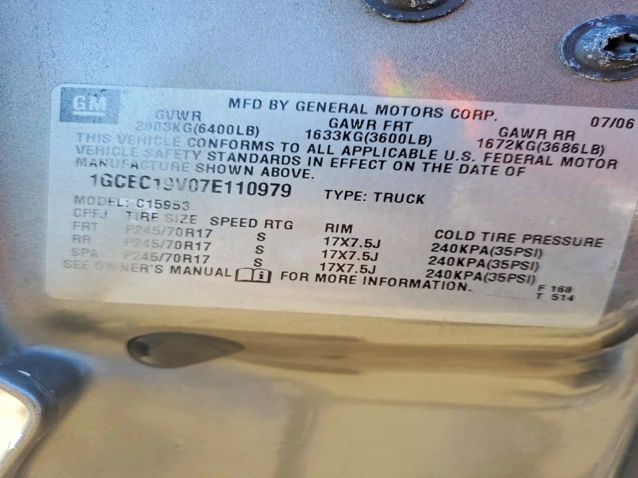 2007 Chevrolet Silverado C1500 Classic