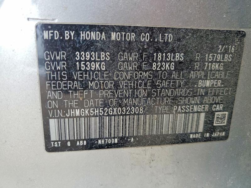 2016 Honda Fit lx