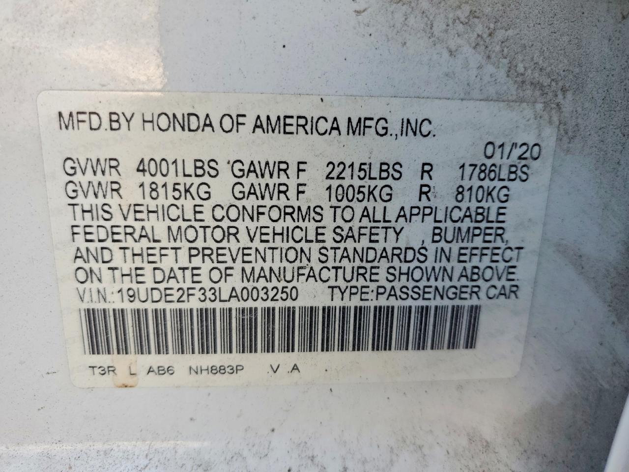 2020 Acura ILX