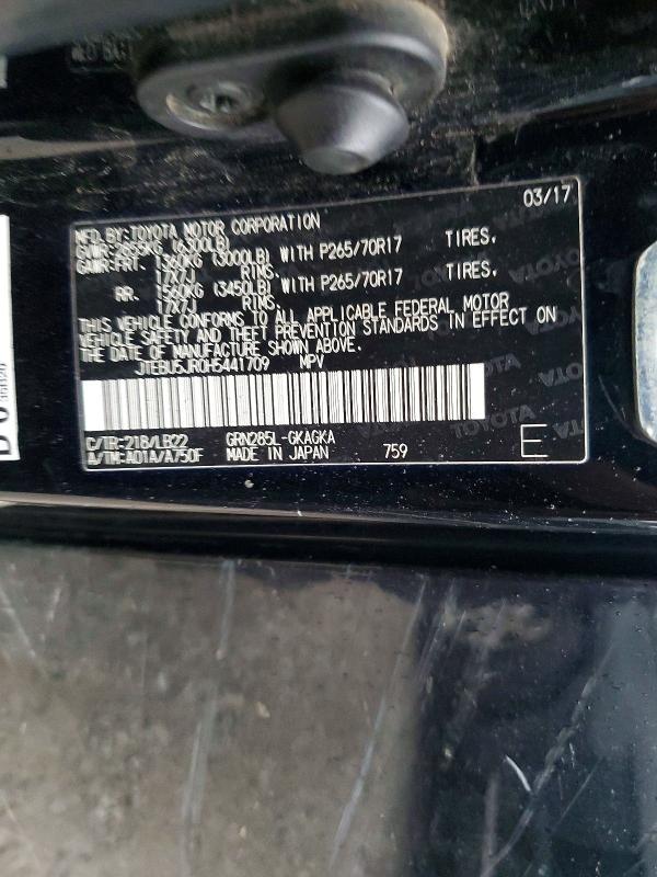 2017 Toyota 4runner Sr5/sr5 Premium