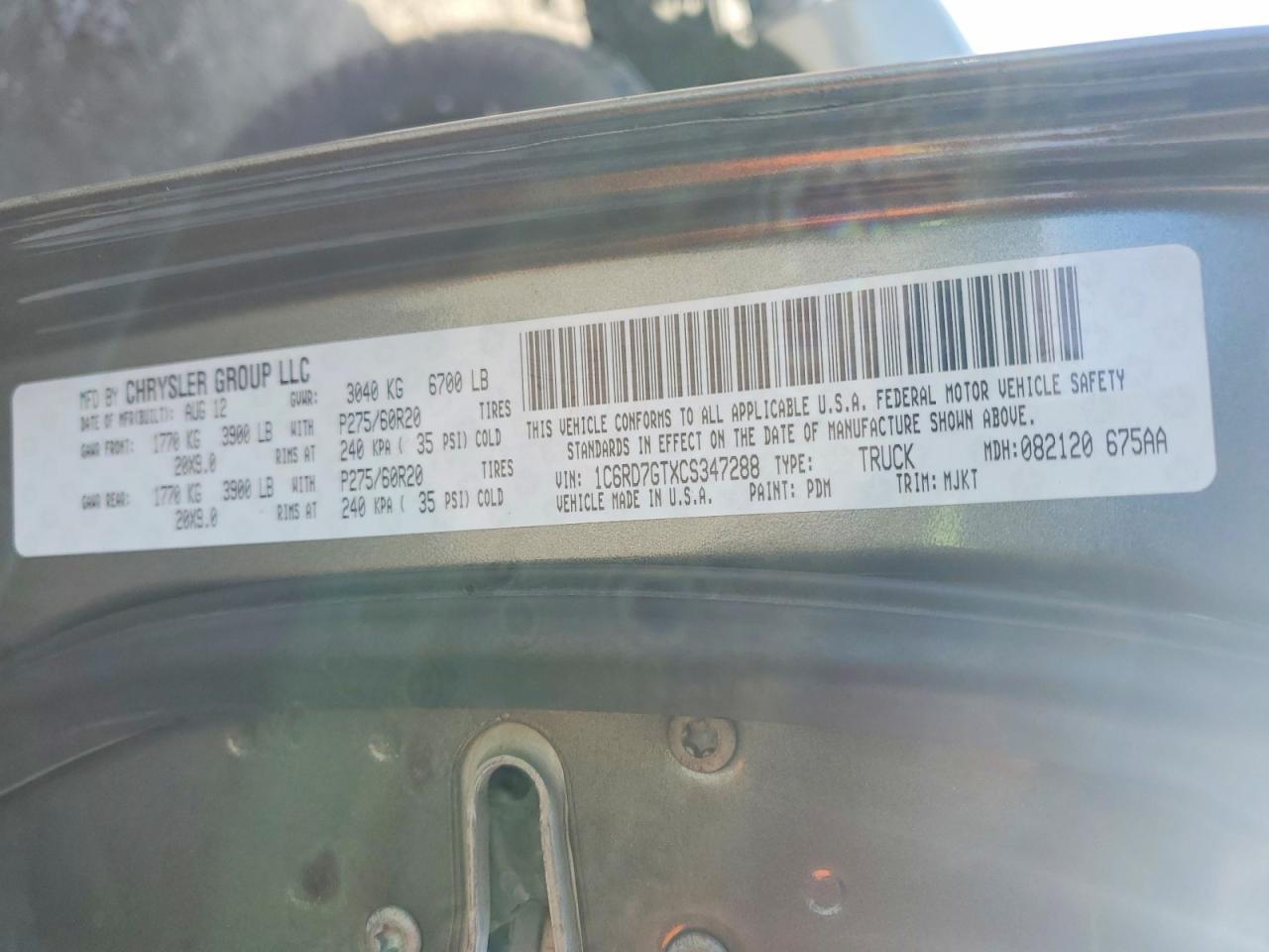 2012 Dodge RAM 1500 SLT