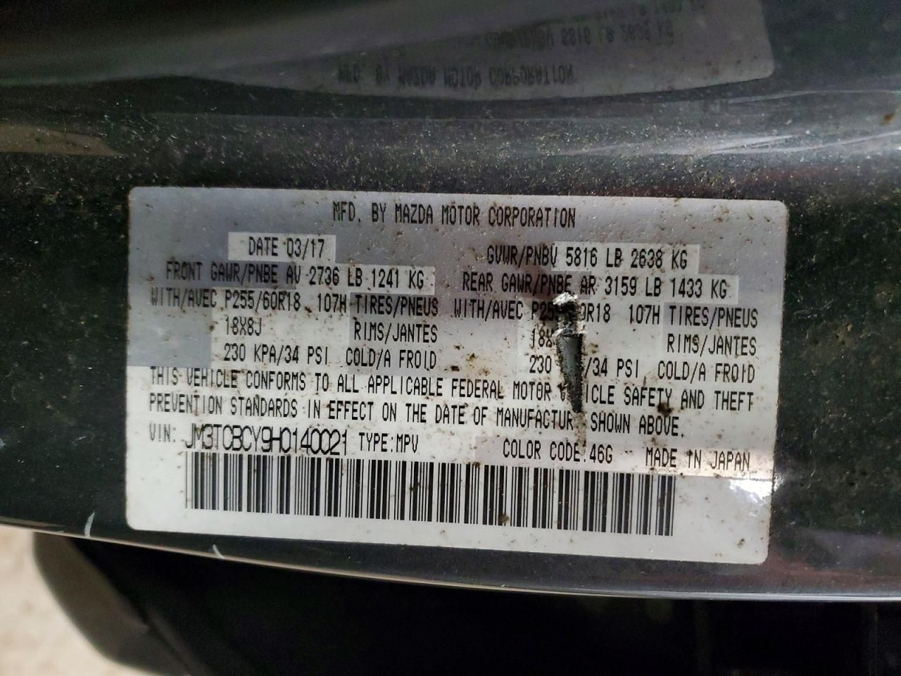 2017 Mazda Cx-9 Touring