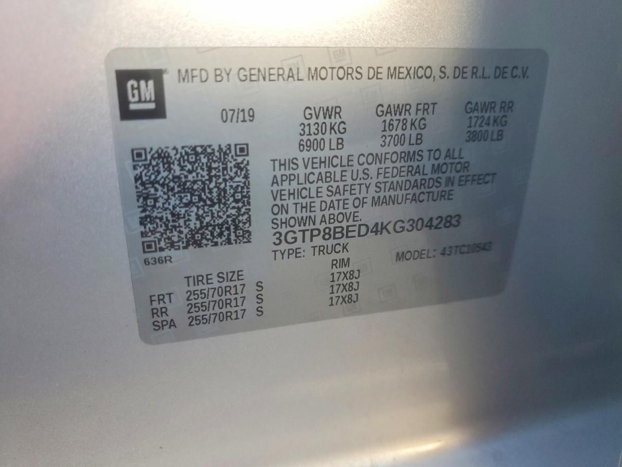 2019 GMC Sierra C1500 sle