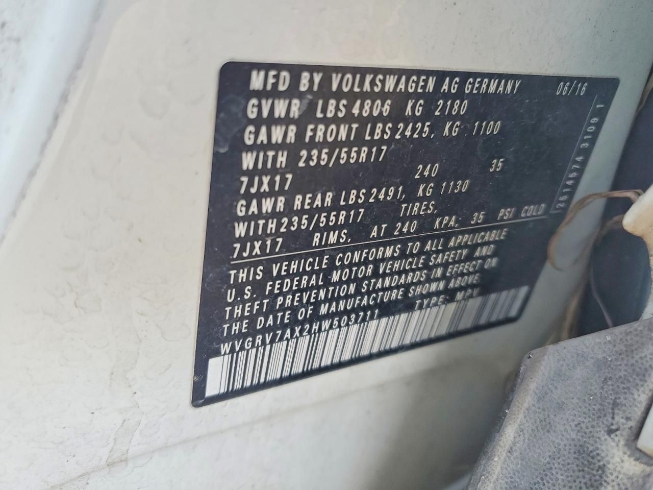 2017 Volkswagen Tiguan Wolfsburg