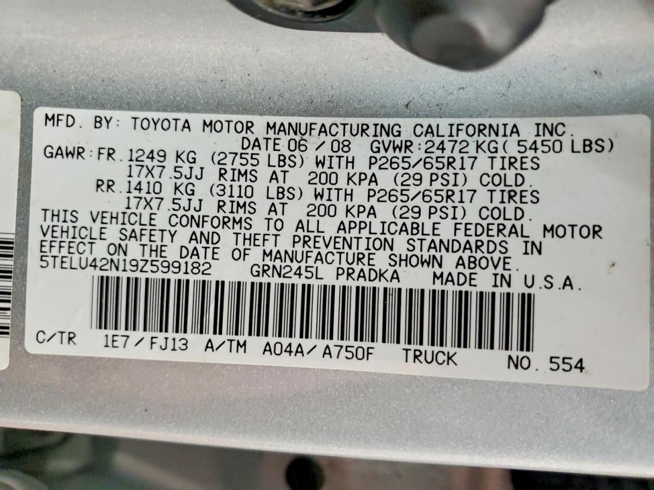 2009 Toyota Tacoma Double cab