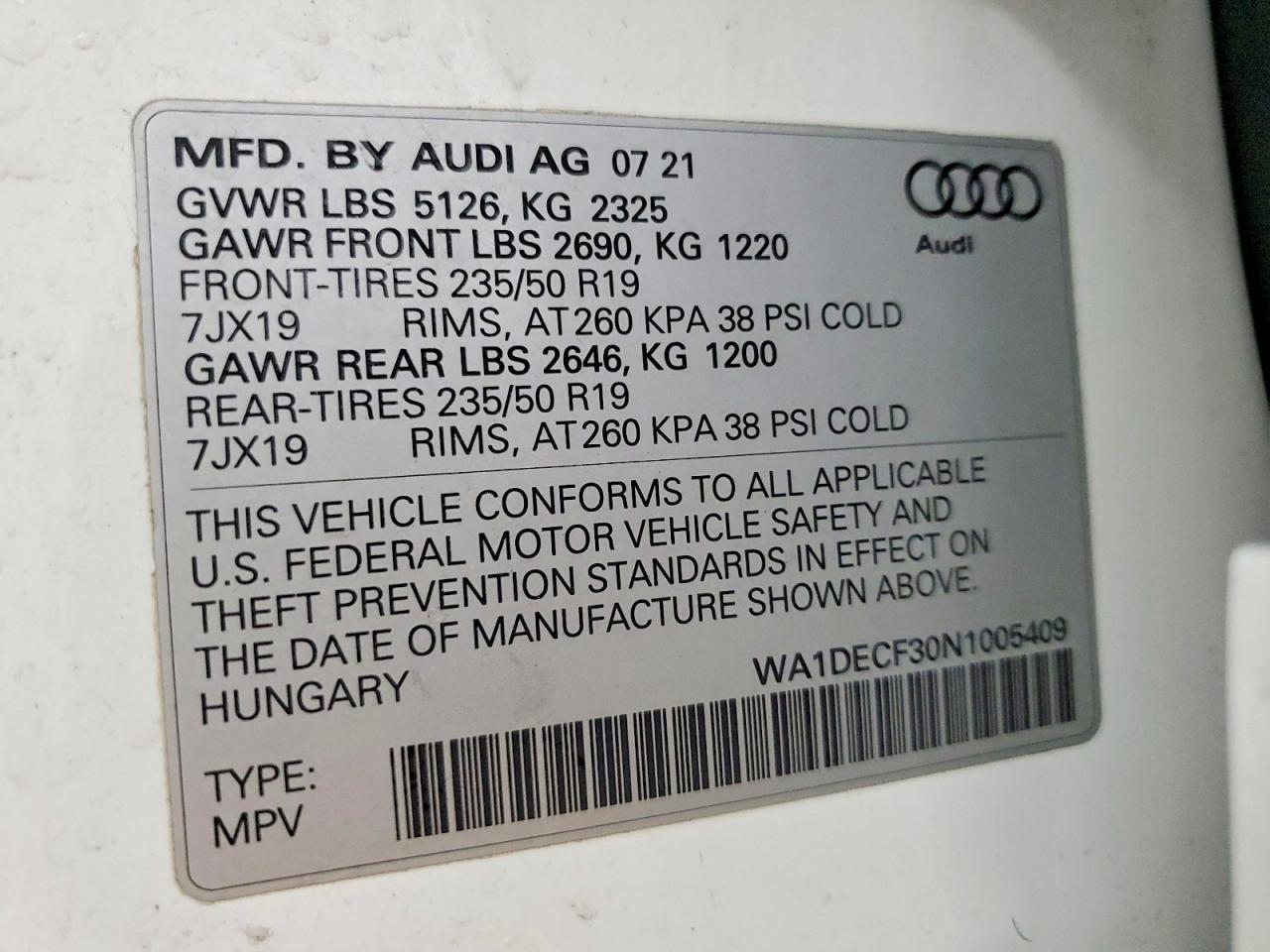 2022 Audi Q3 Premium s Line 45