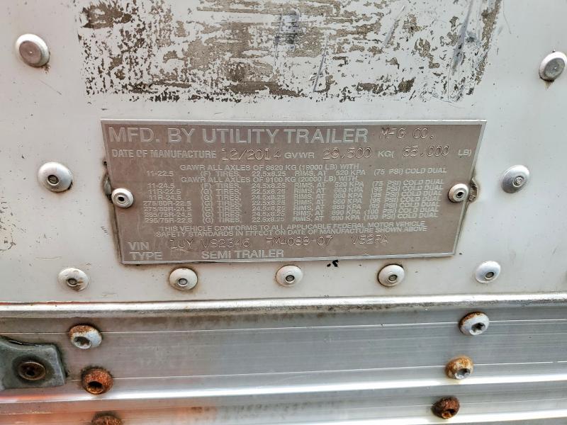 2015 Utility VS2RA Refrigerated Van Trailer
