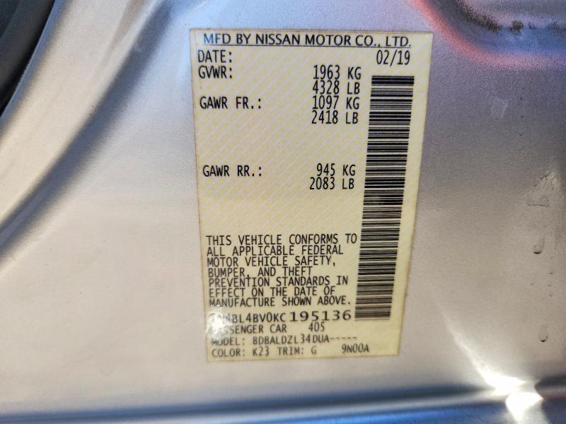 2019 Nissan Altima 2.5 s