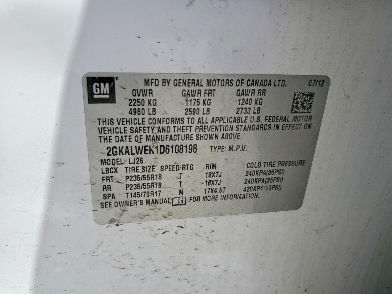 2013 GMC Terrain slt