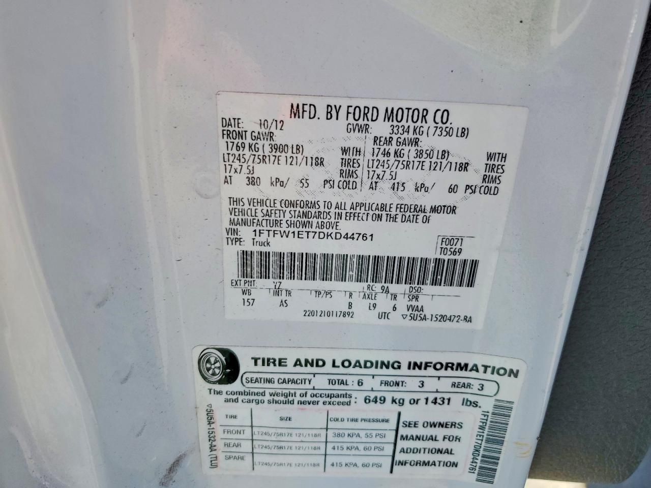 2013 Ford F150 Supercrew