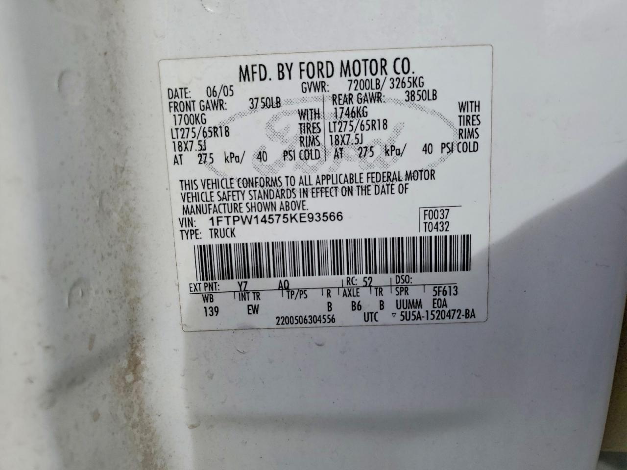 2005 Ford F150 Supercrew