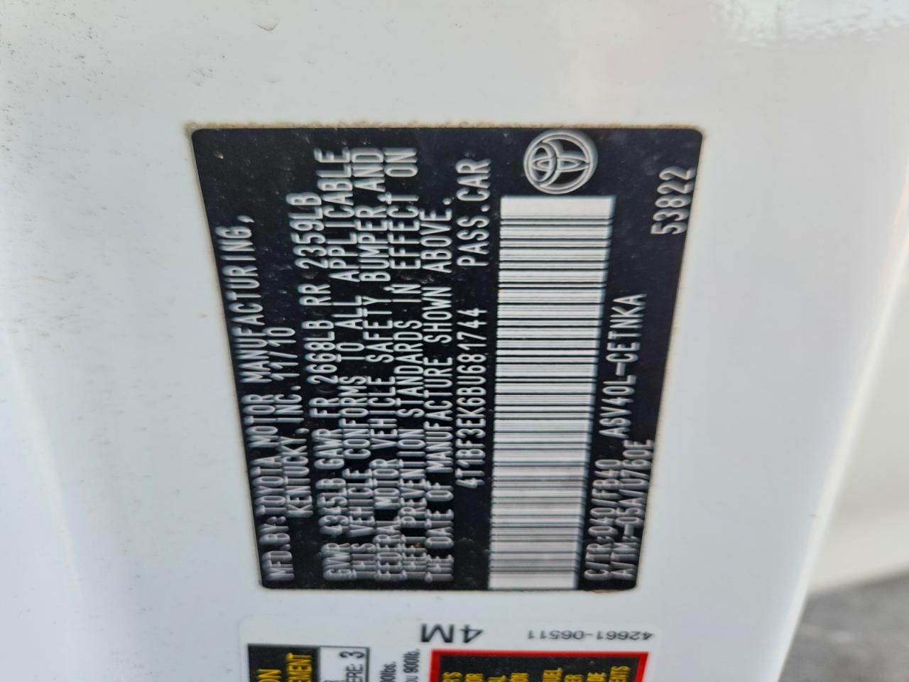 2011 Toyota Camry Base