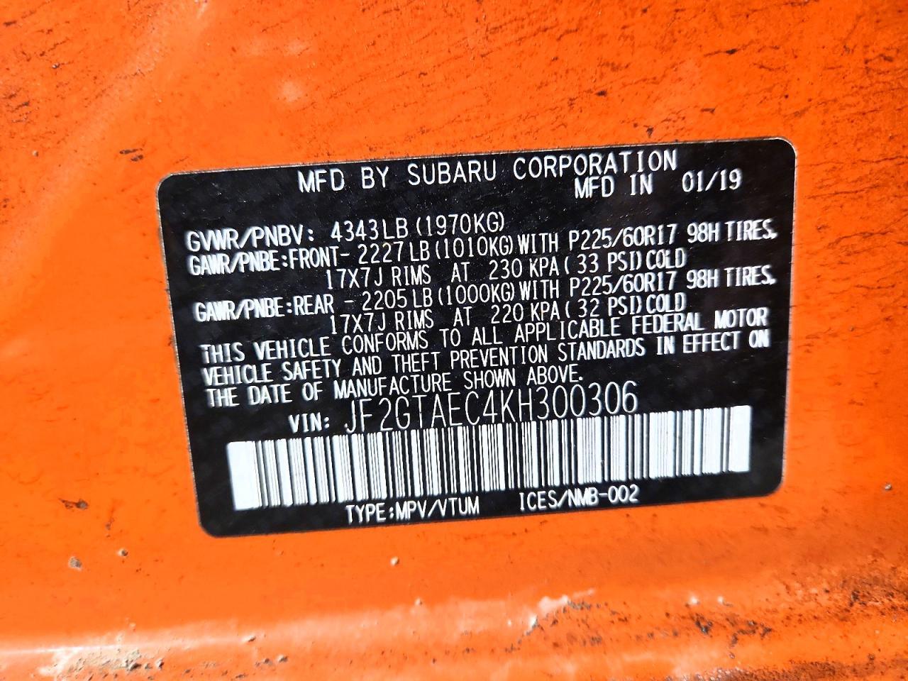2019 Subaru Crosstrek Premium