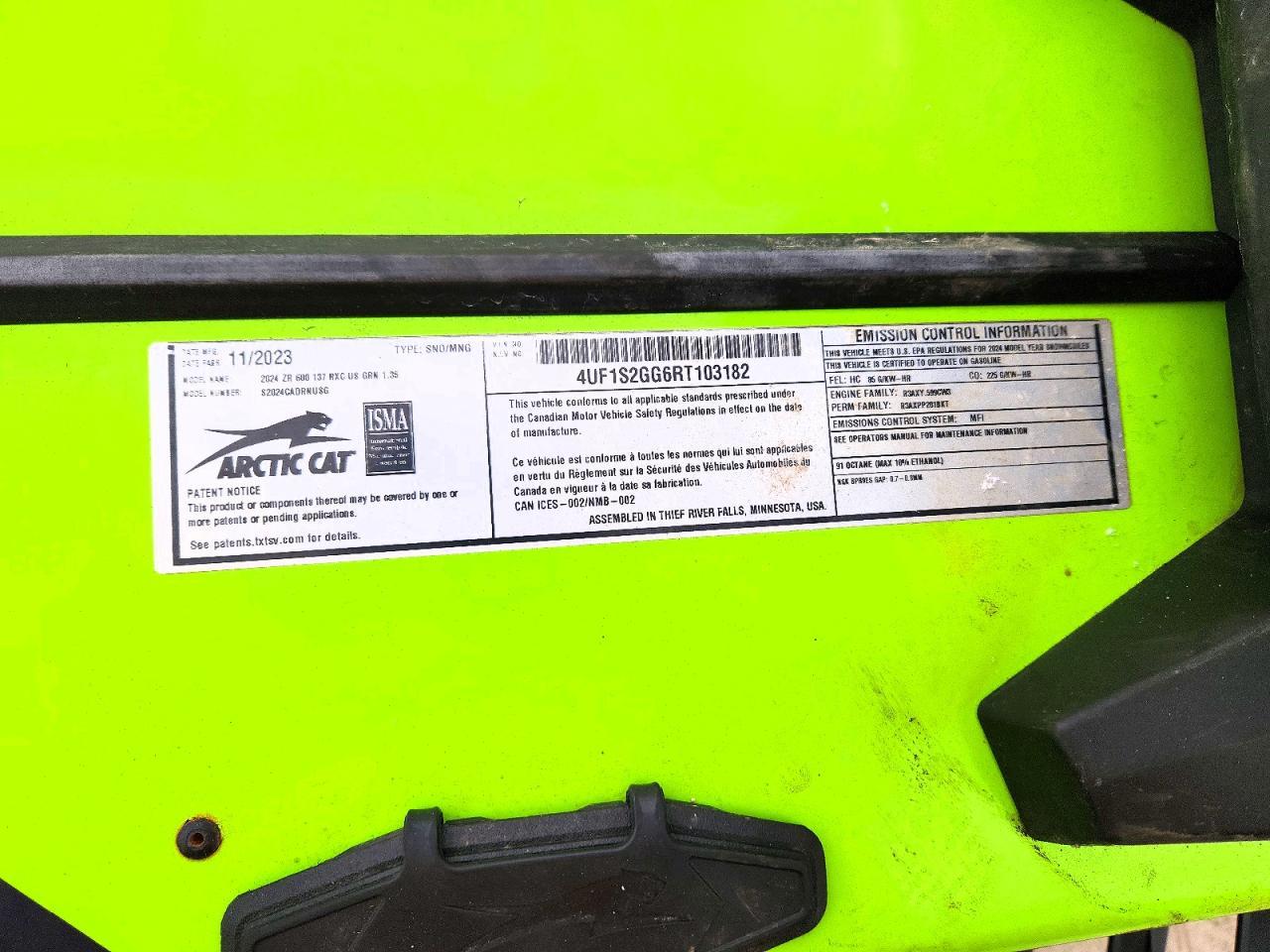 2024 Arctic Cat 600RXC