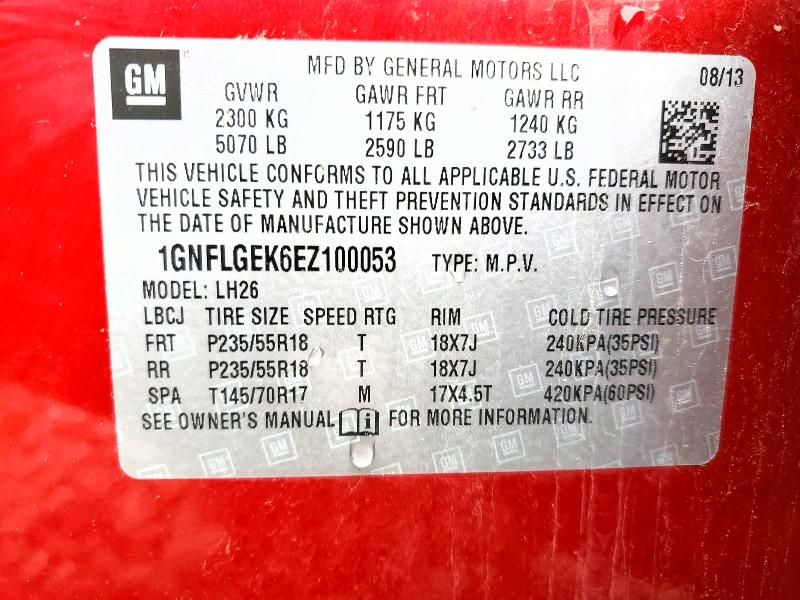 2014 Chevrolet Equinox lt