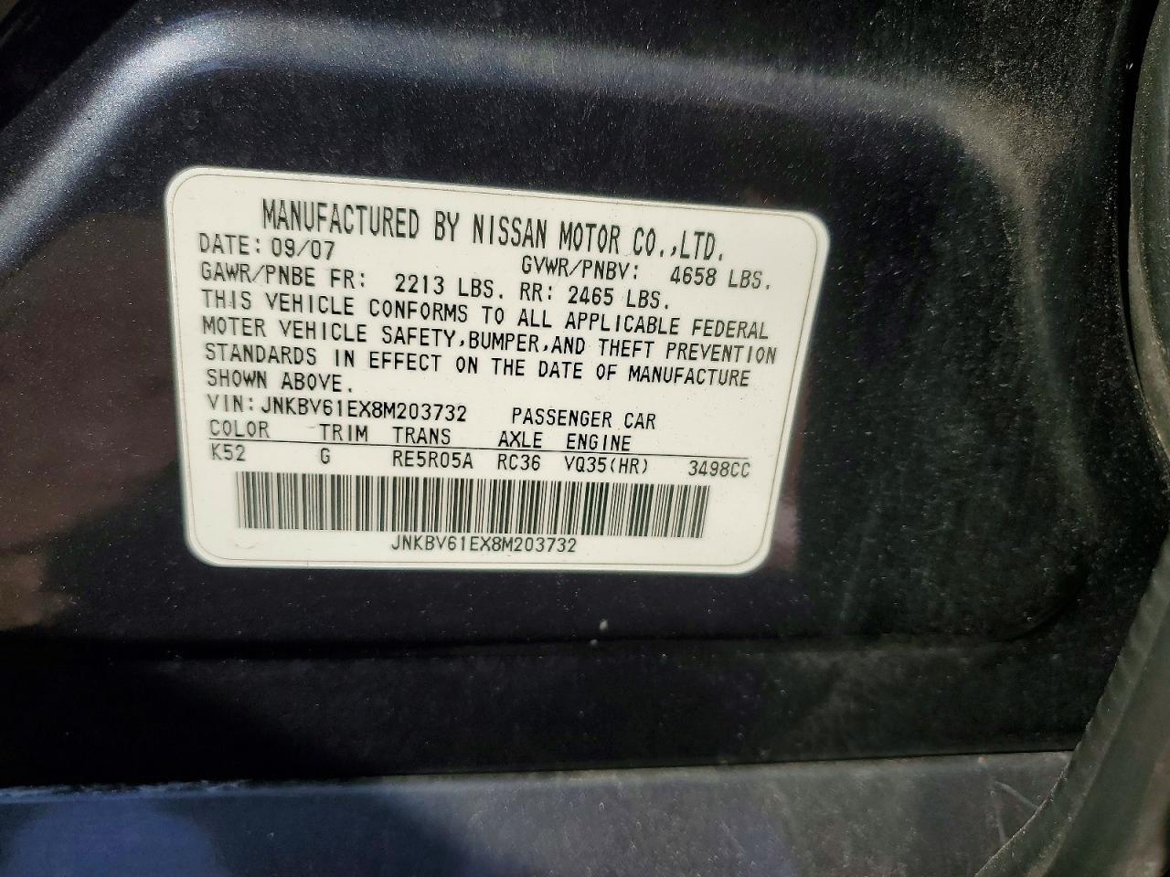 2008 Infiniti G35