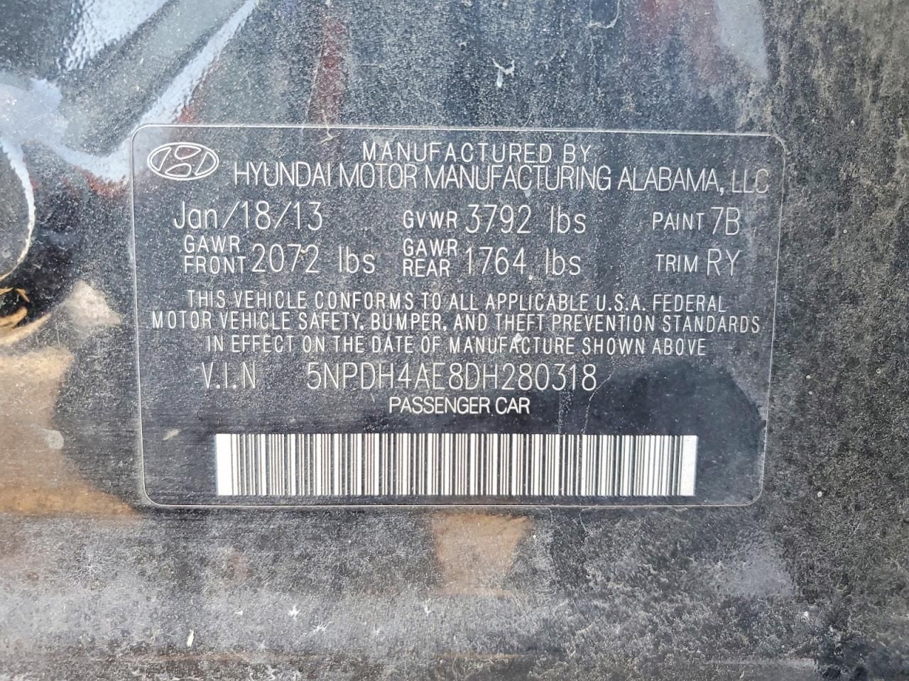 2013 Hyundai Elantra gls