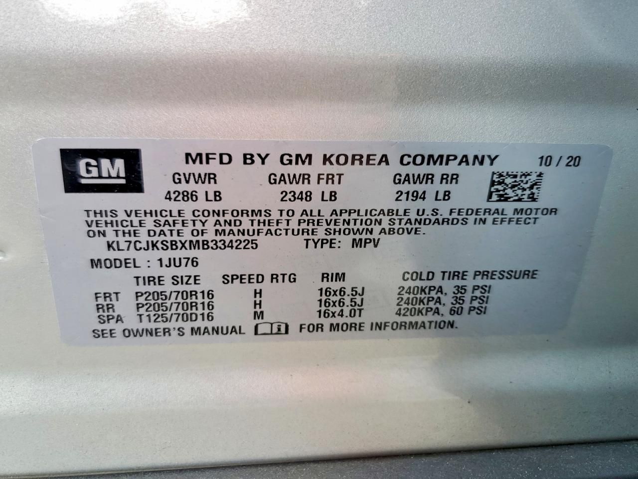 2021 Chevrolet Trax ls