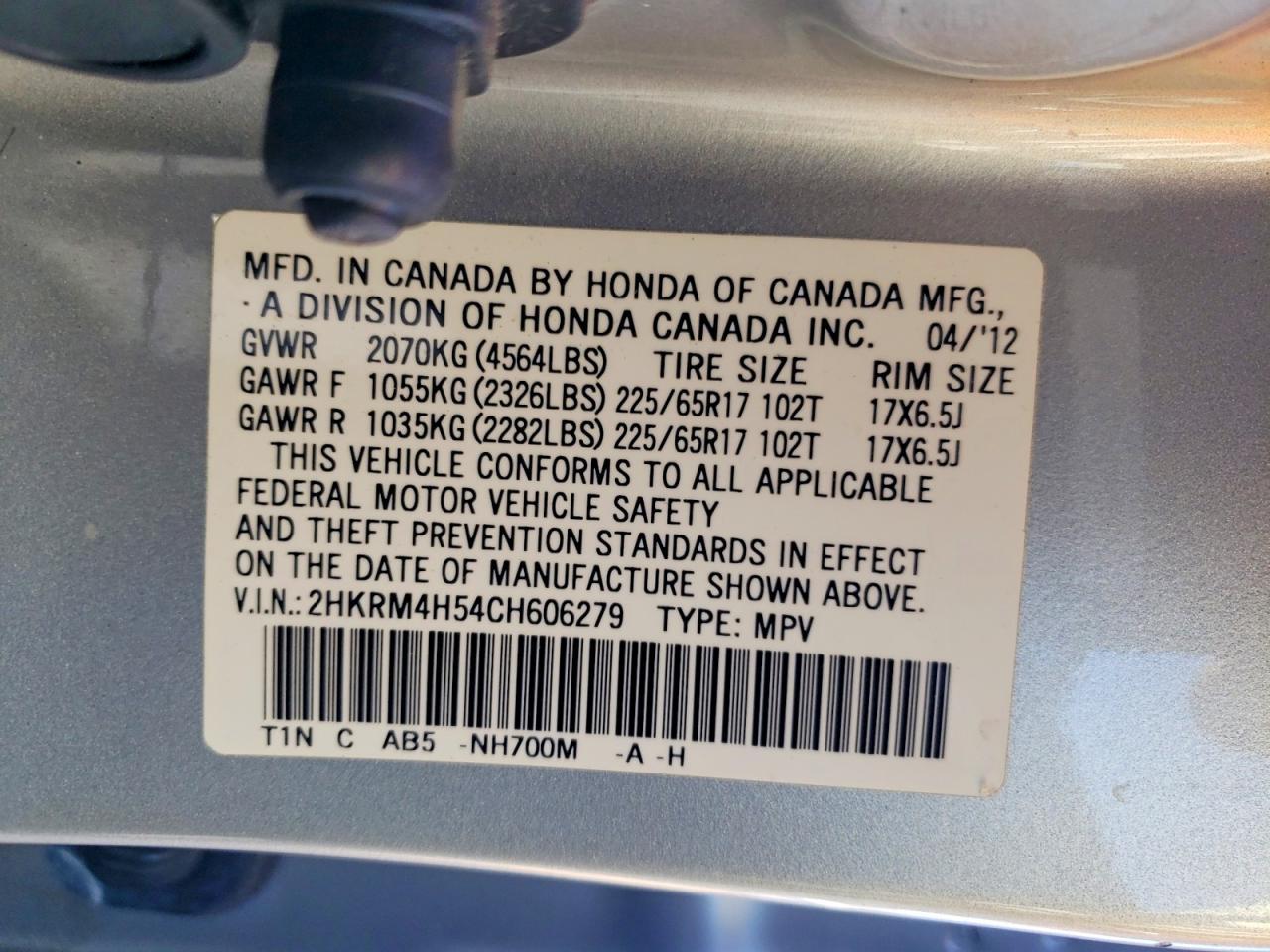 2012 Honda Cr-v ex