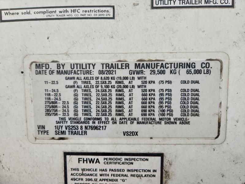 2022 Utility DRY Van