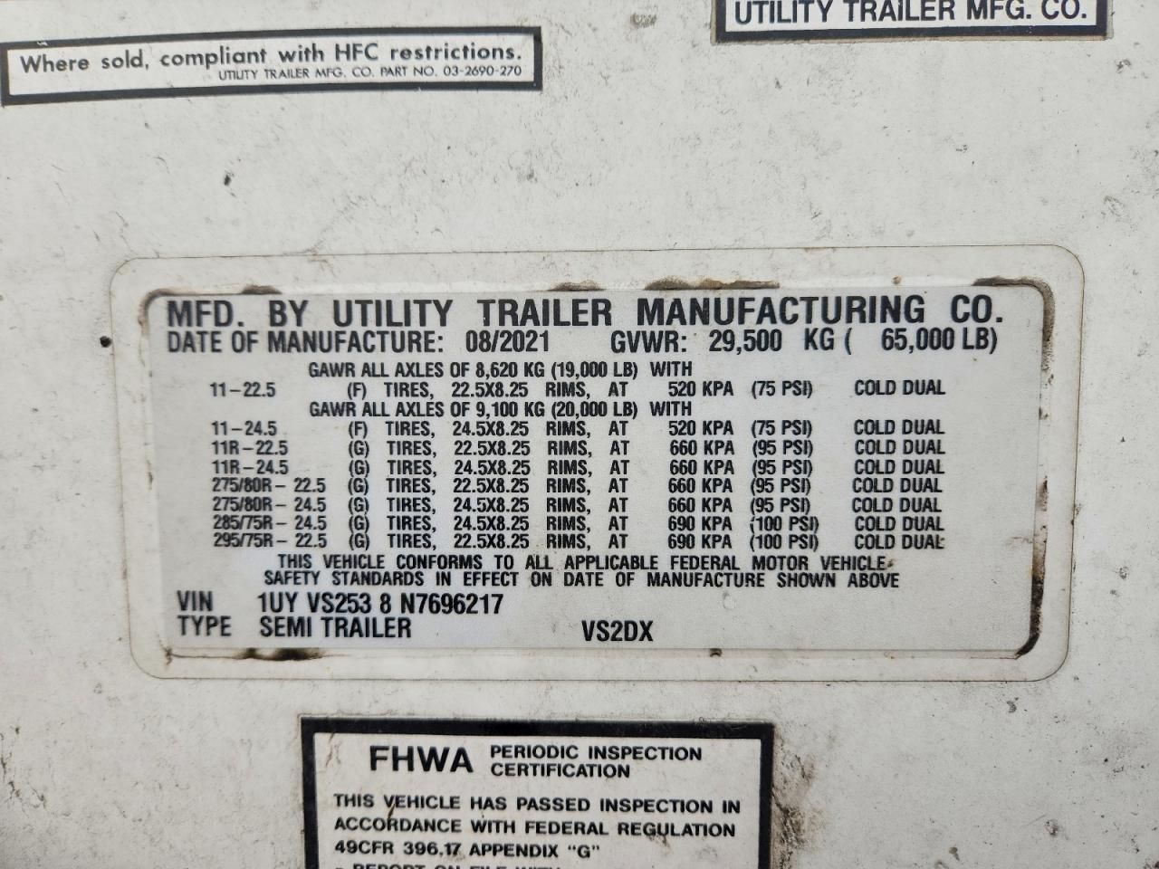 2022 Utility DRY Van