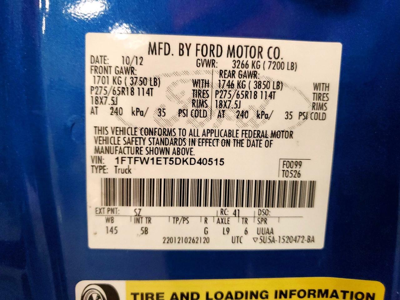 2013 Ford F150 Supercrew