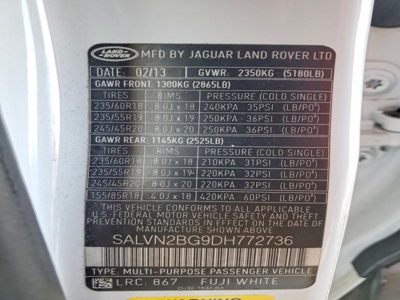 2013 Land Rover Range Rover Evoque Pure