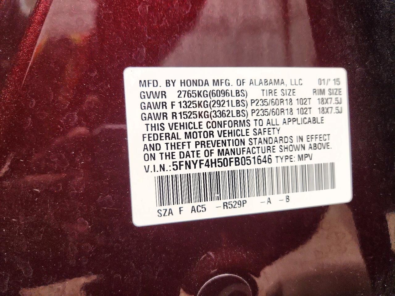 2015 Honda Pilot exl