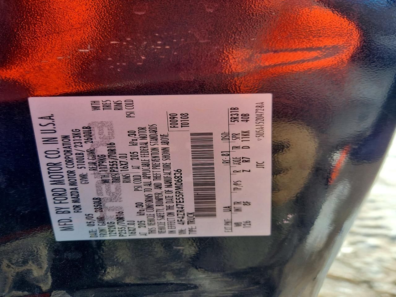 2005 Mazda B4000 cab Plus