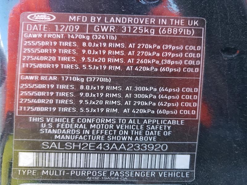 2010 Land Rover Range Rover Sport sc