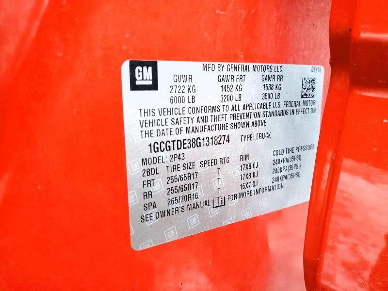 2016 Chevrolet Colorado Z71