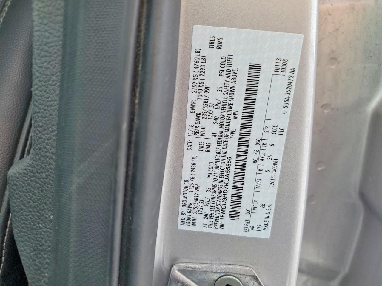 2019 Ford Escape sel