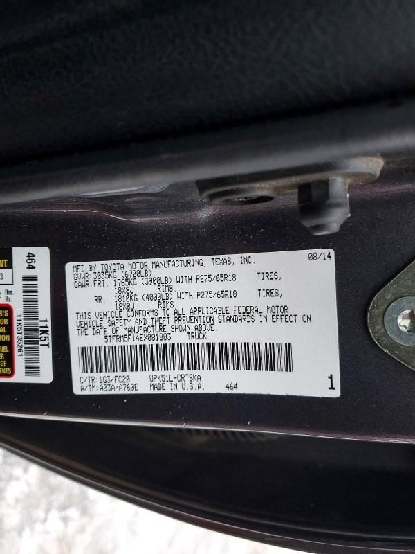 2014 Toyota Tundra Double cab sr