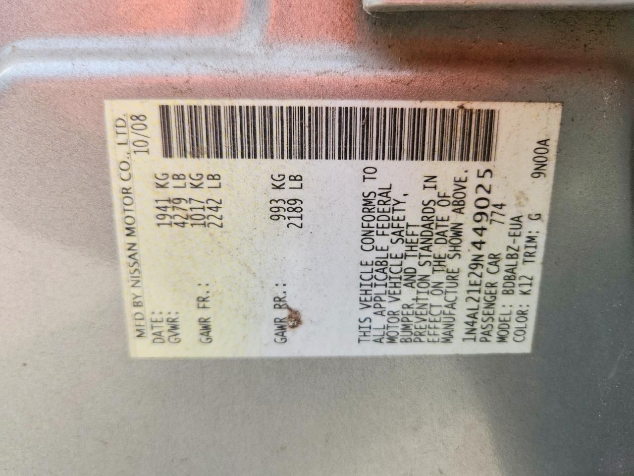 2009 Nissan Altima 2.5