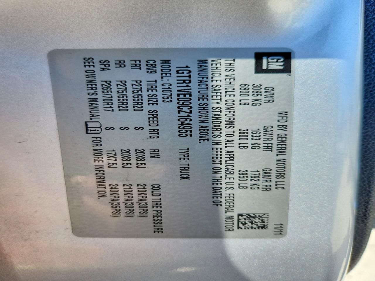 2012 GMC Sierra C1500 sle