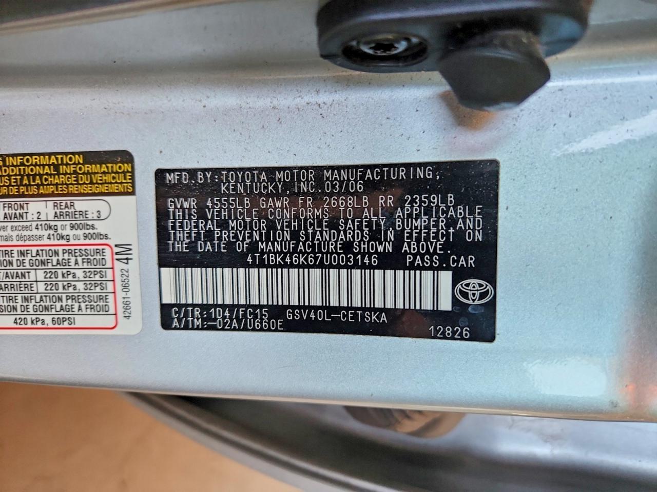 2007 Toyota Camry le