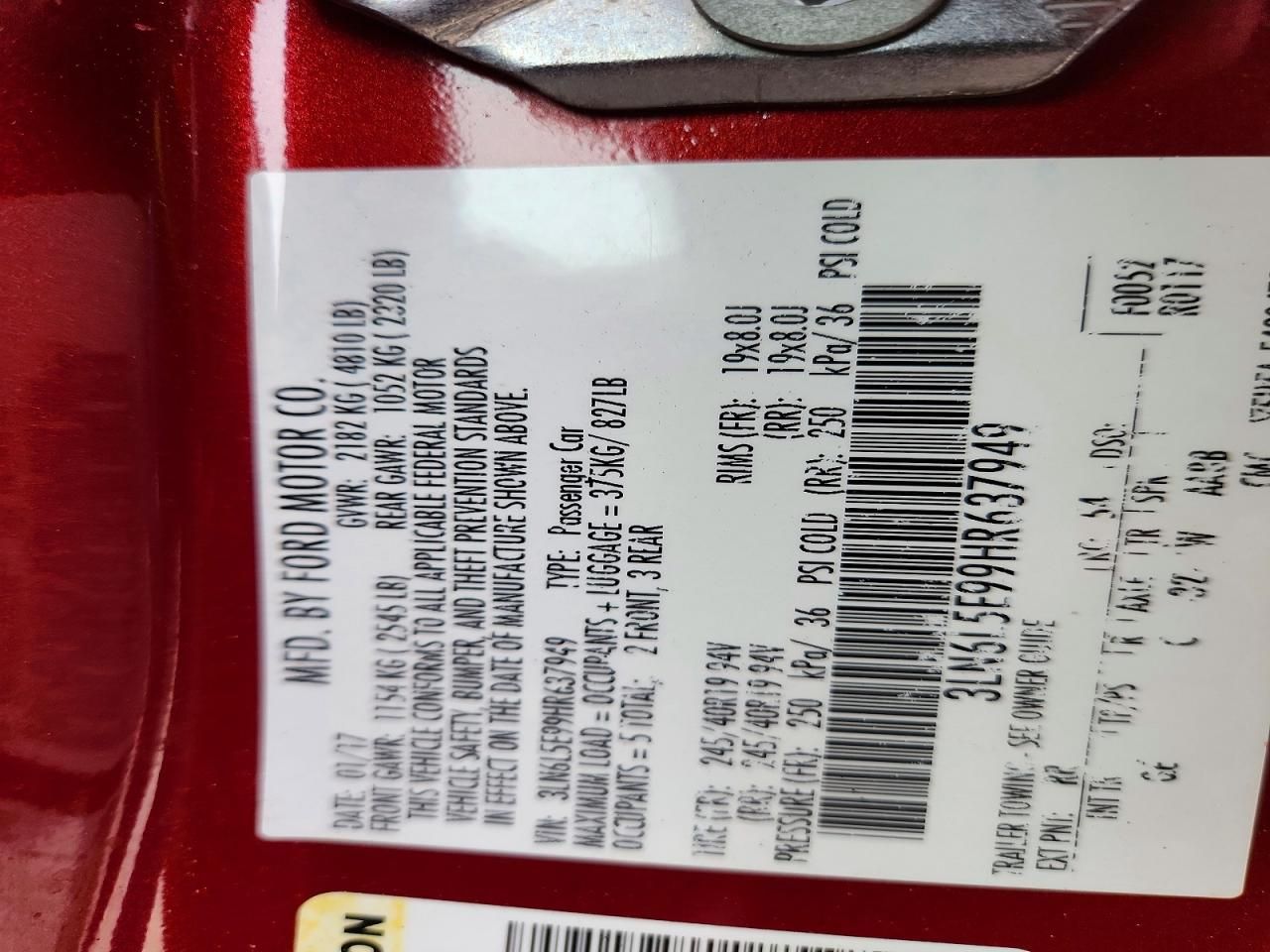 2017 Lincoln Mkz Reserve