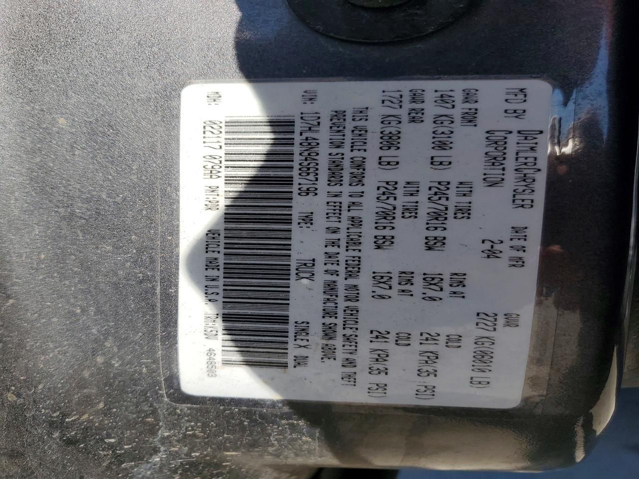 2004 Dodge Dakota Quad slt