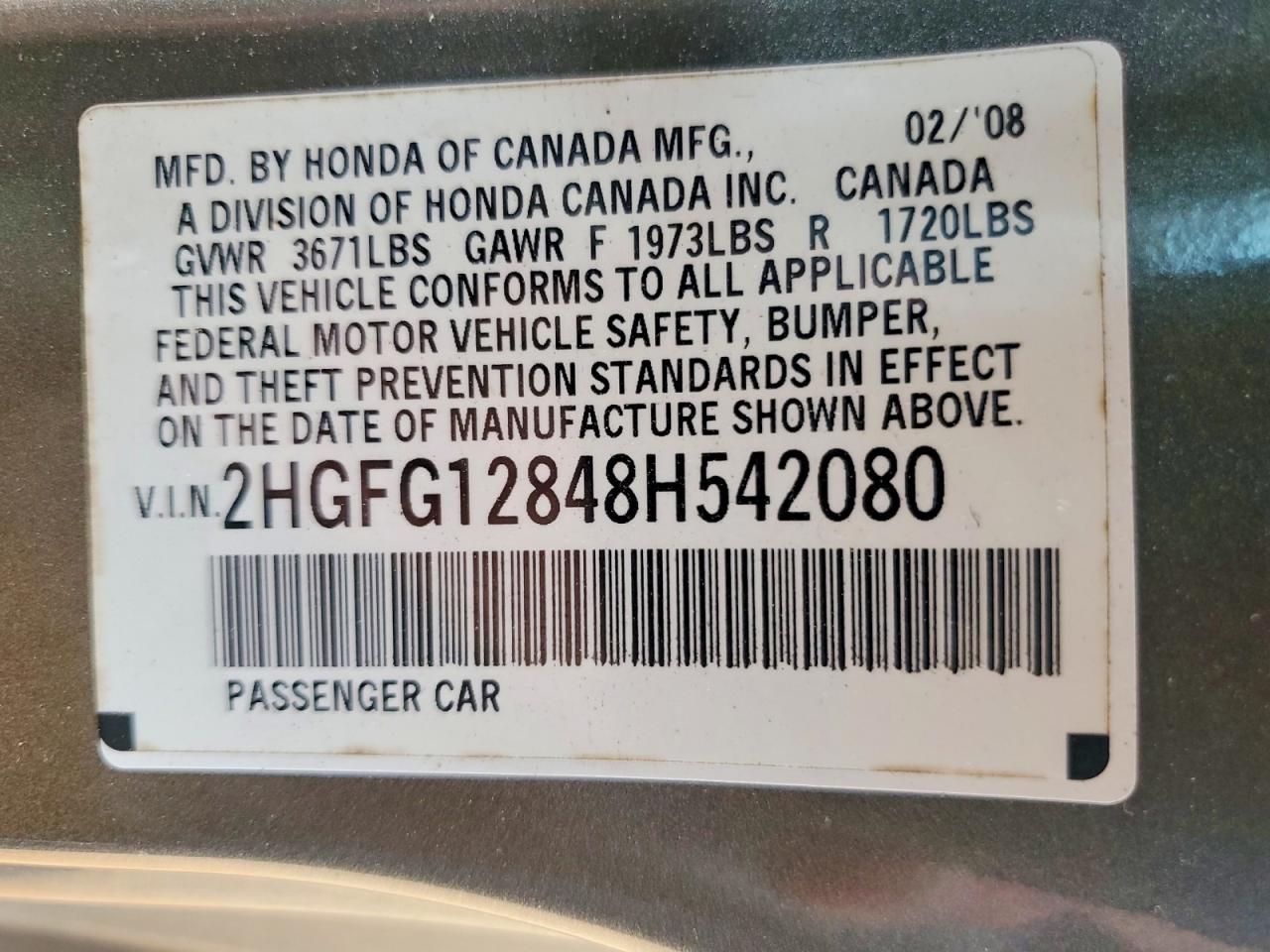 2008 Honda Civic ex