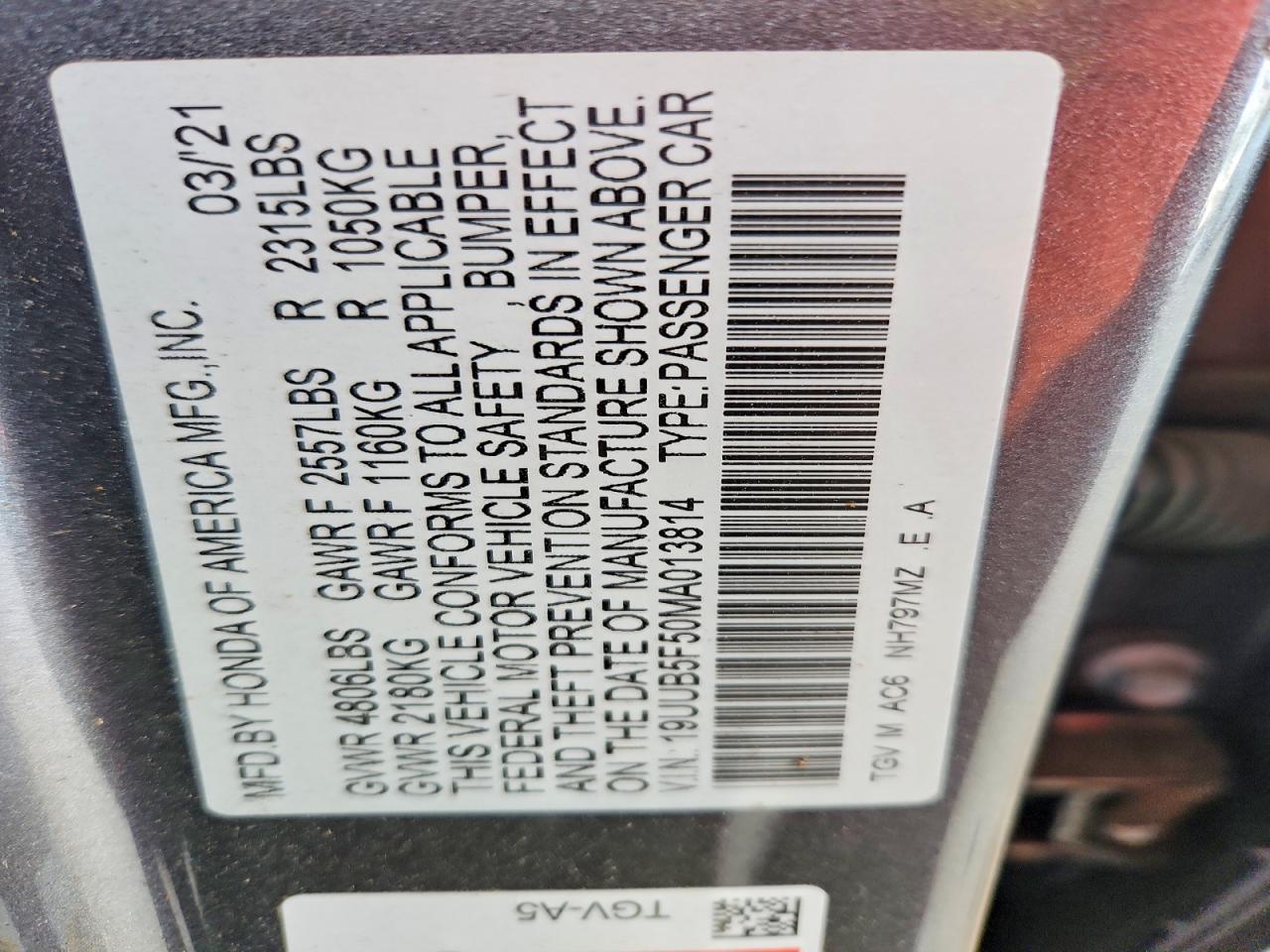 2021 Acura Tlx Tech a