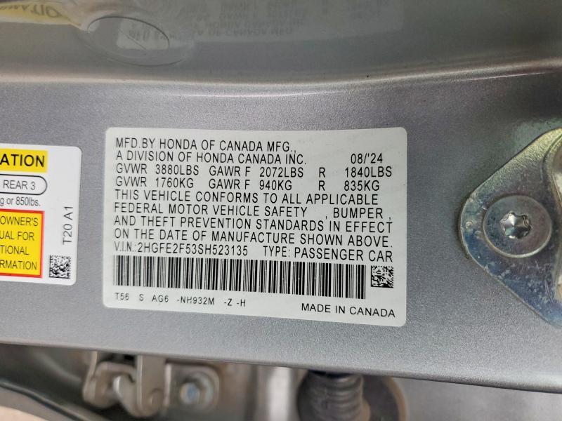 2025 Honda Civic Sport
