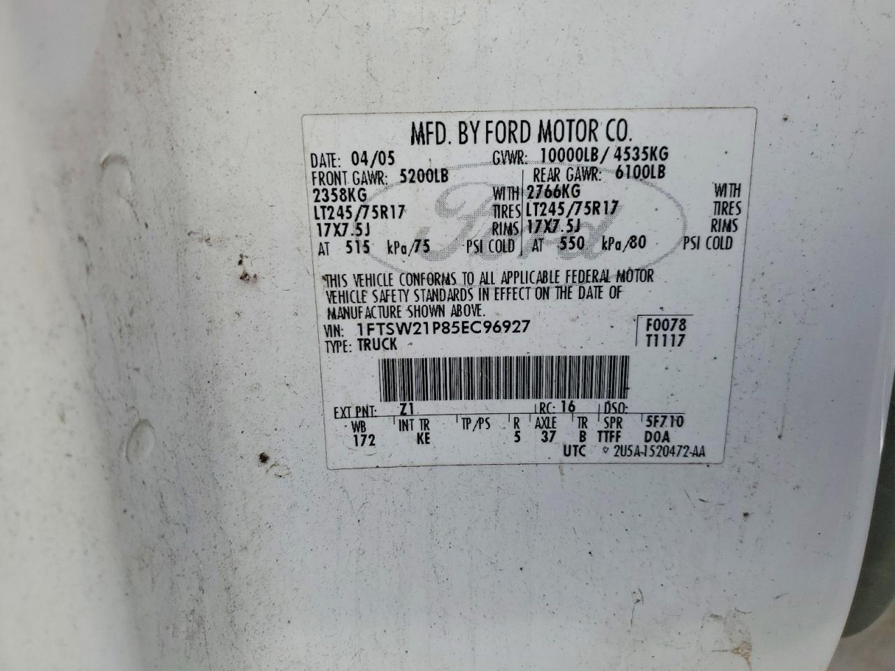 2005 Ford F250 Super Duty