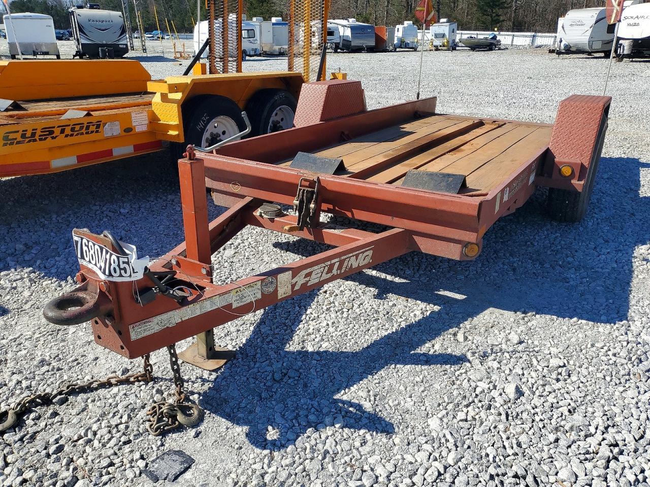 2015 Felling FT-6 T-A Tilt Deck Equipment Trailer