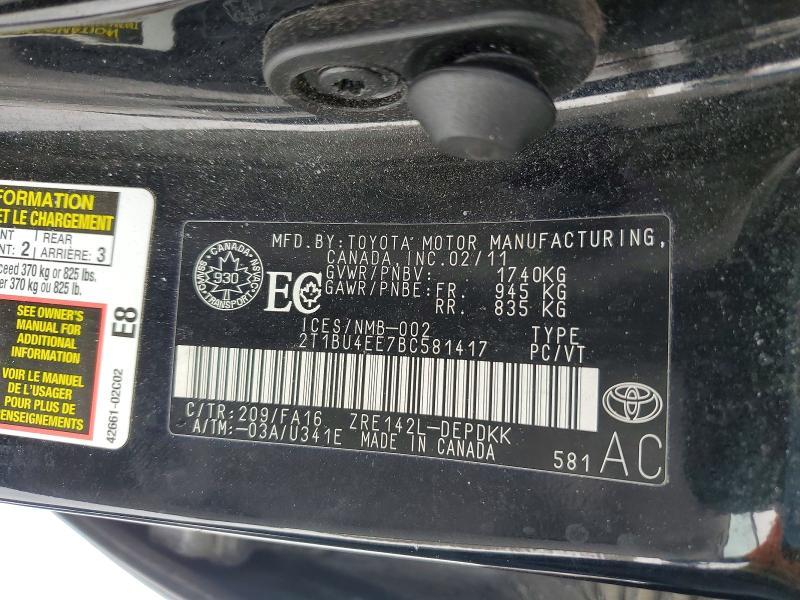 2011 Toyota Corolla Base