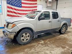Salvage cars for sale from Copart Lyman, ME: 2005 Nissan Frontier Crew Cab LE