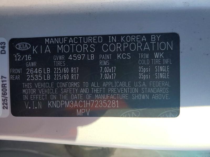 2017 KIA Sportage lx